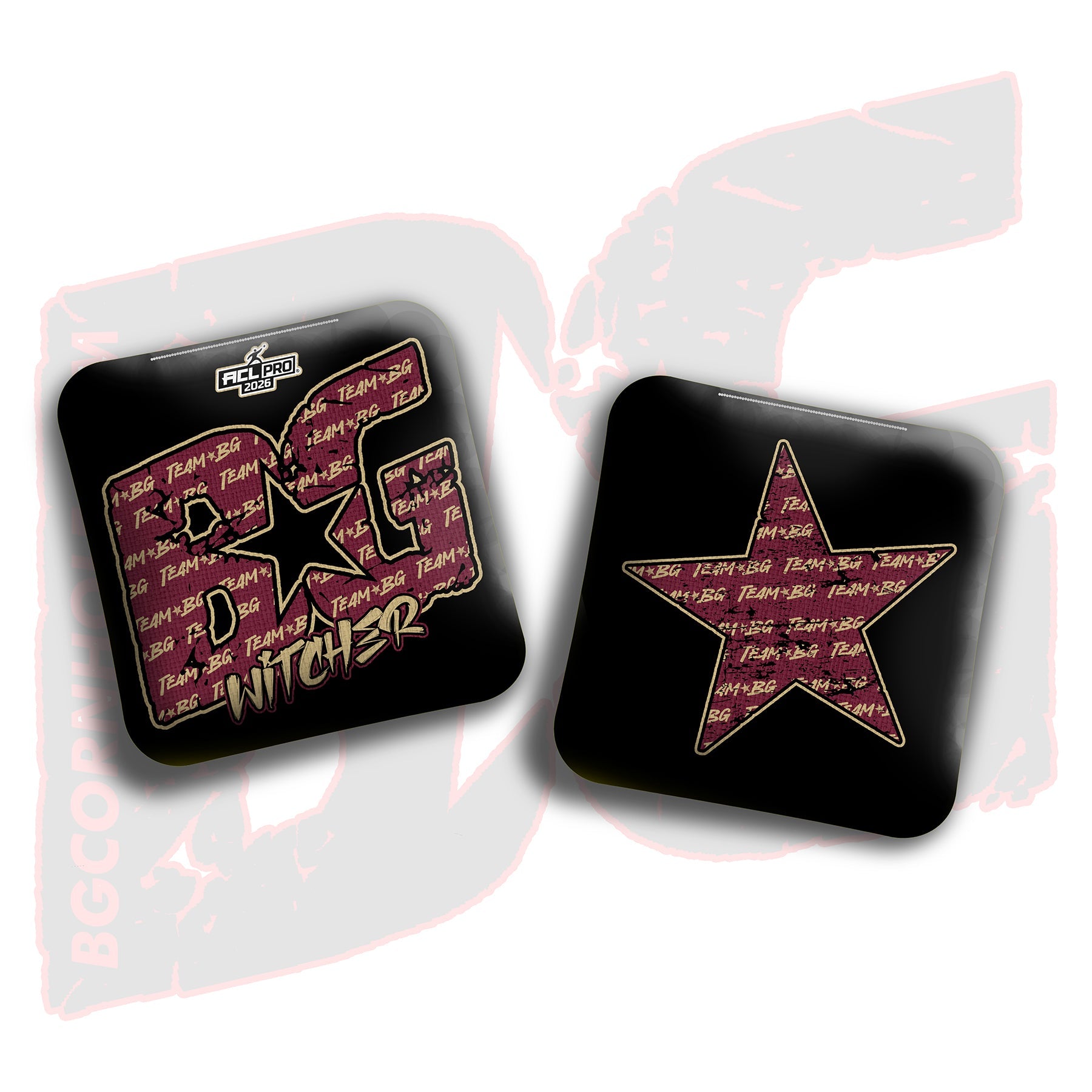 2026 BG Multiple Bag Models "Garnet/Gold Logo Colormatch " - ACL Pro Stamped Cornhole Bags - SET OF 4 BAGS