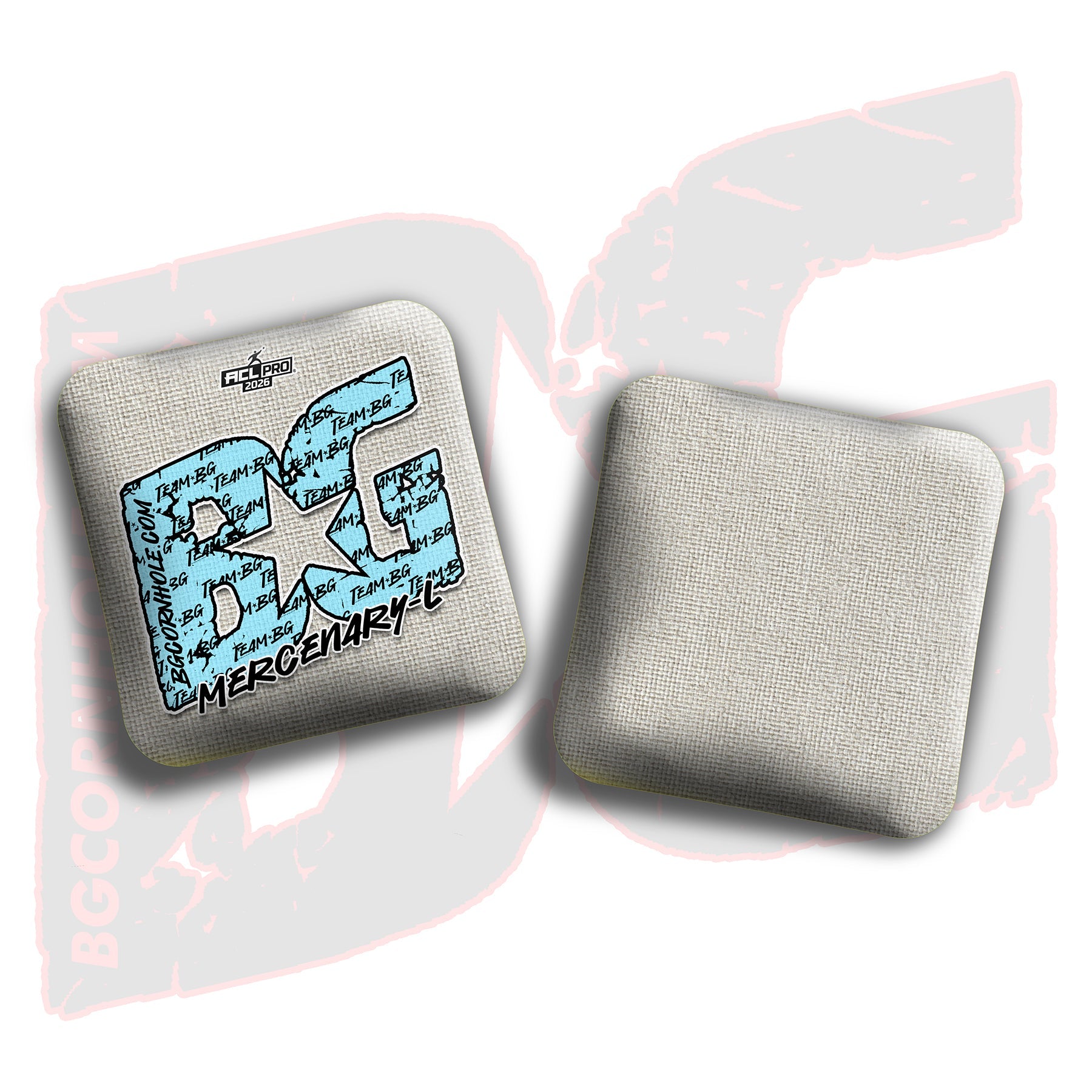 2026 BG Multiple Bag Models "Baby Blue Logo Colormatch" - ACL Pro Stamped Cornhole Bags - SET OF 4 BAGS