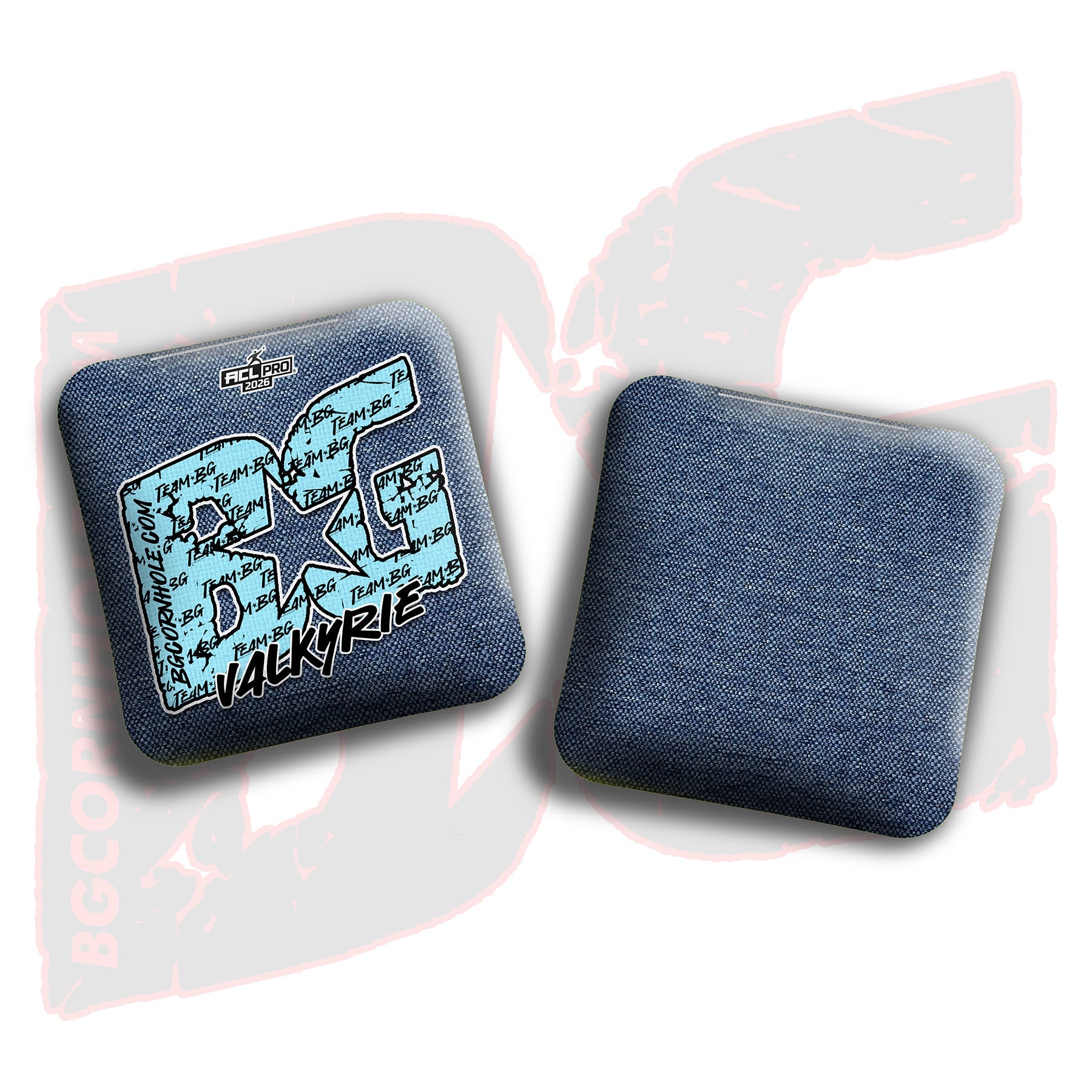 2026 BG Multiple Bag Models "Baby Blue Logo Colormatch" - ACL Pro Stamped Cornhole Bags - SET OF 4 BAGS