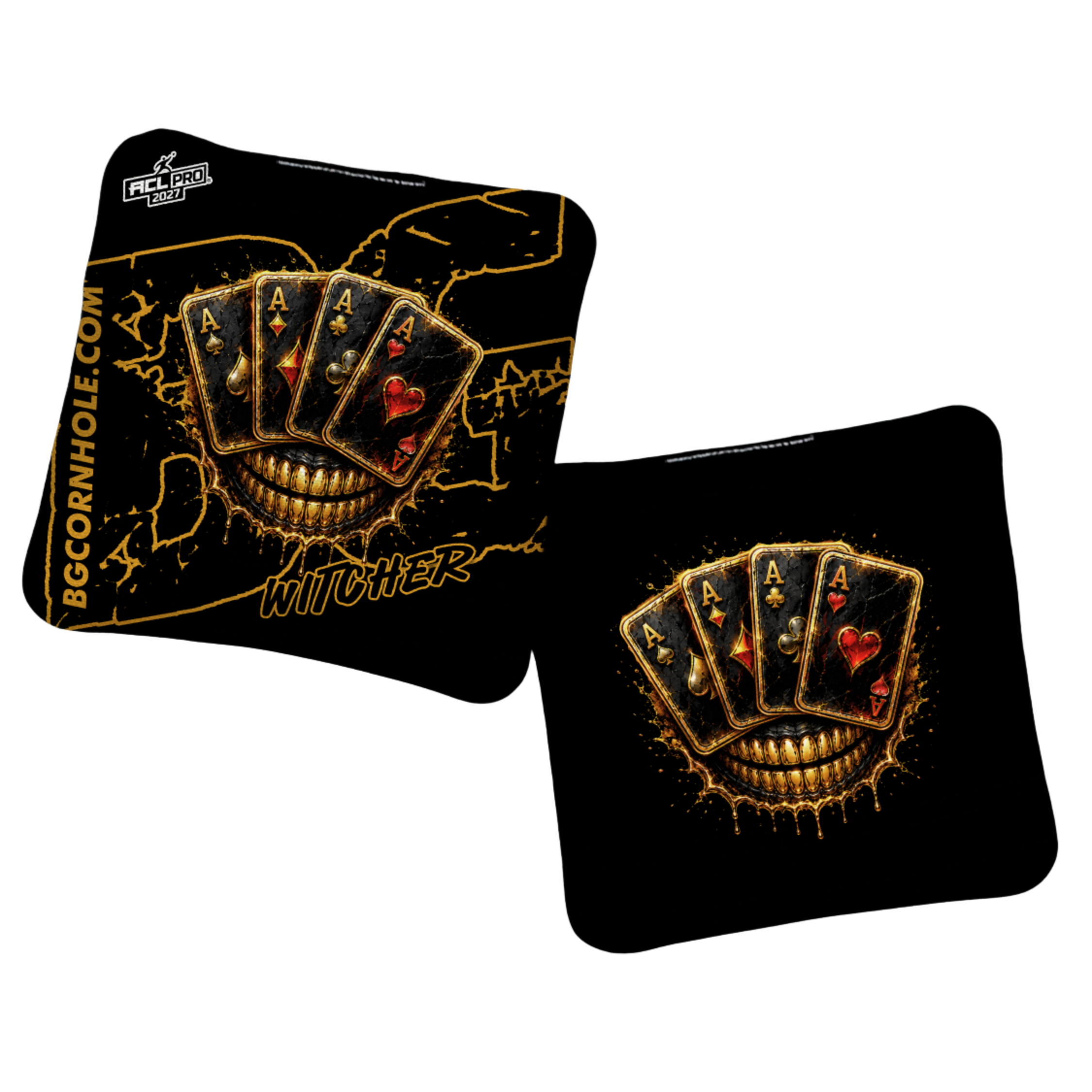 2027 BG Multiple Bag Models "DEAD MANS HAND " - ACL Pro Stamped Cornhole Bags - SET OF 4 BAGS