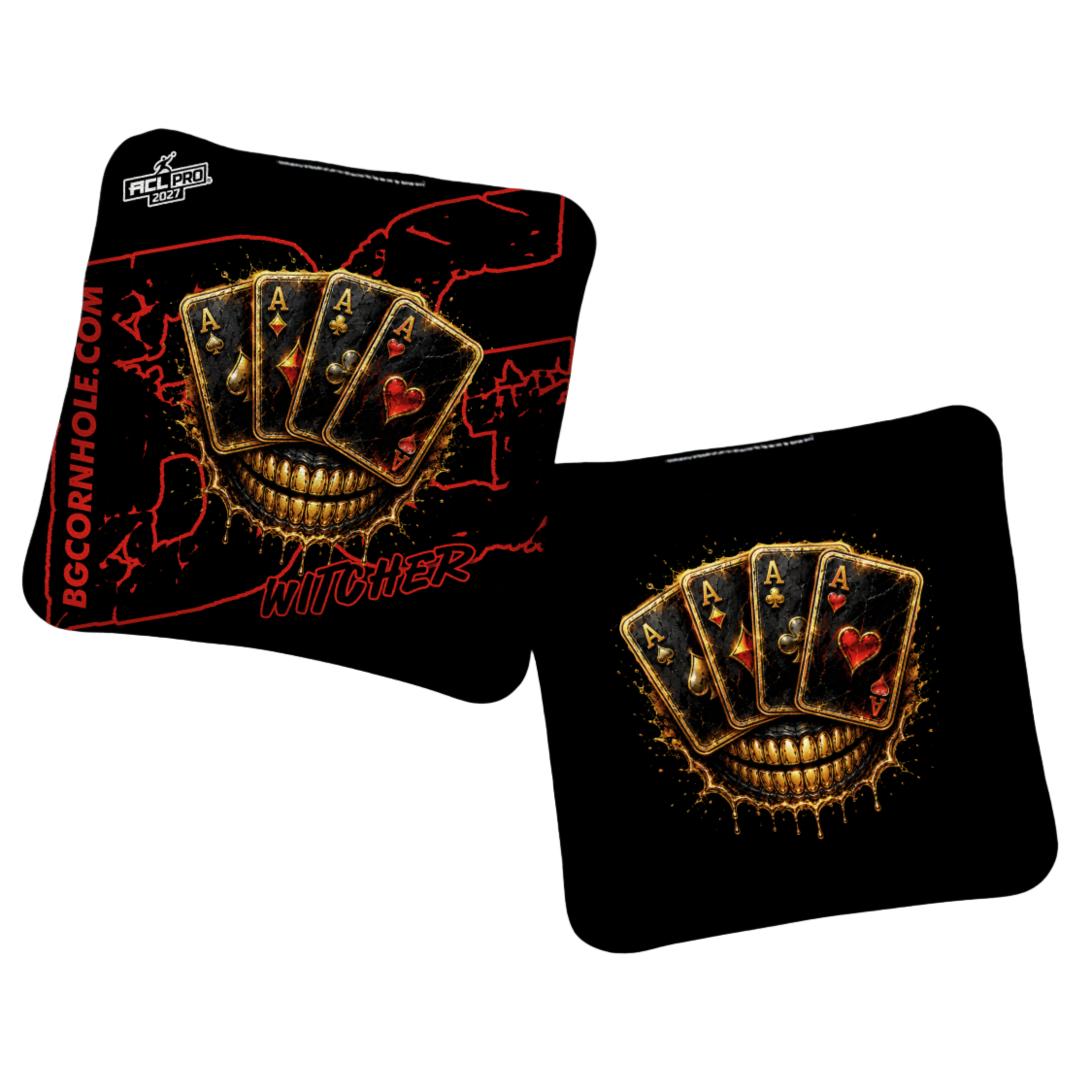 2027 BG Multiple Bag Models "DEAD MANS HAND " - ACL Pro Stamped Cornhole Bags - SET OF 4 BAGS